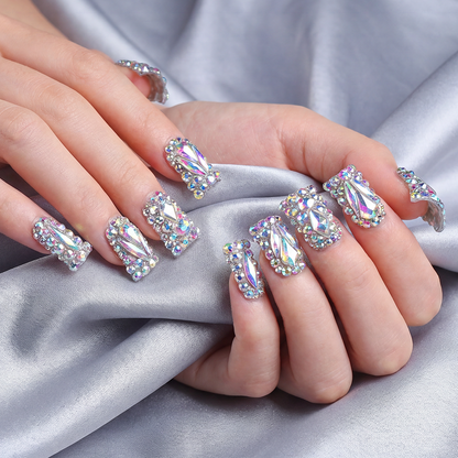 Iridescent Crystal Hand & Foot Set –Ons with Holographic Crystal Accents