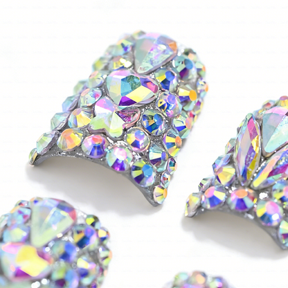 Iridescent Crystal Hand & Foot Set –Ons with Holographic Crystal Accents