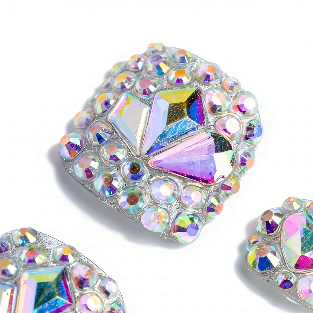 Iridescent Crystal Hand & Foot Set –Ons with Holographic Crystal Accents