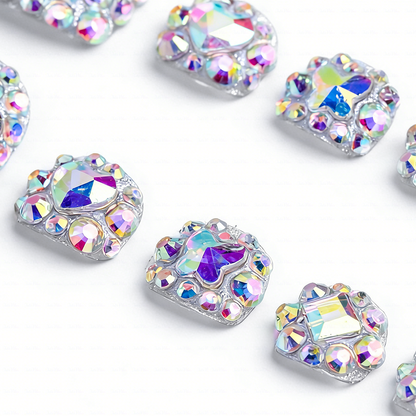 Iridescent Crystal Hand & Foot Set –Ons with Holographic Crystal Accents
