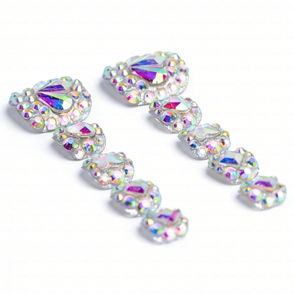 Iridescent Crystal Hand & Foot Set –Ons with Holographic Crystal Accents