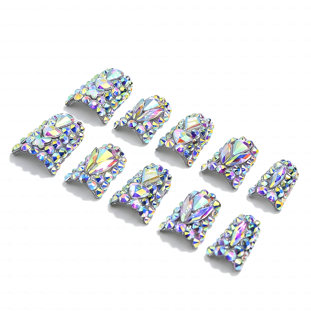 Iridescent Crystal Hand & Foot Set –Ons with Holographic Crystal Accents