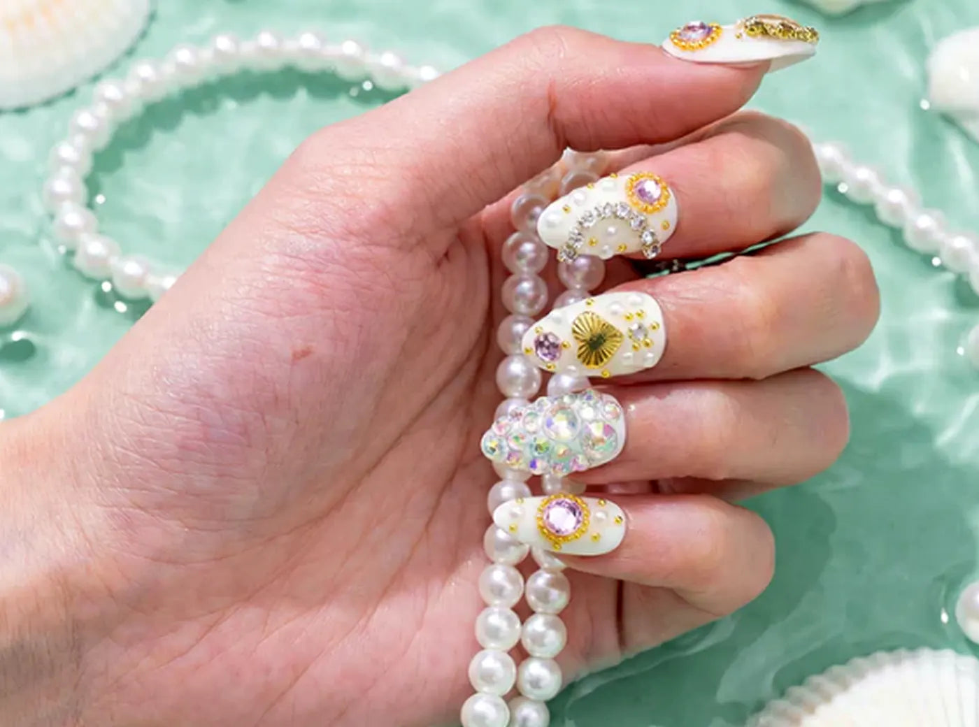 Tortoise chic custom nails